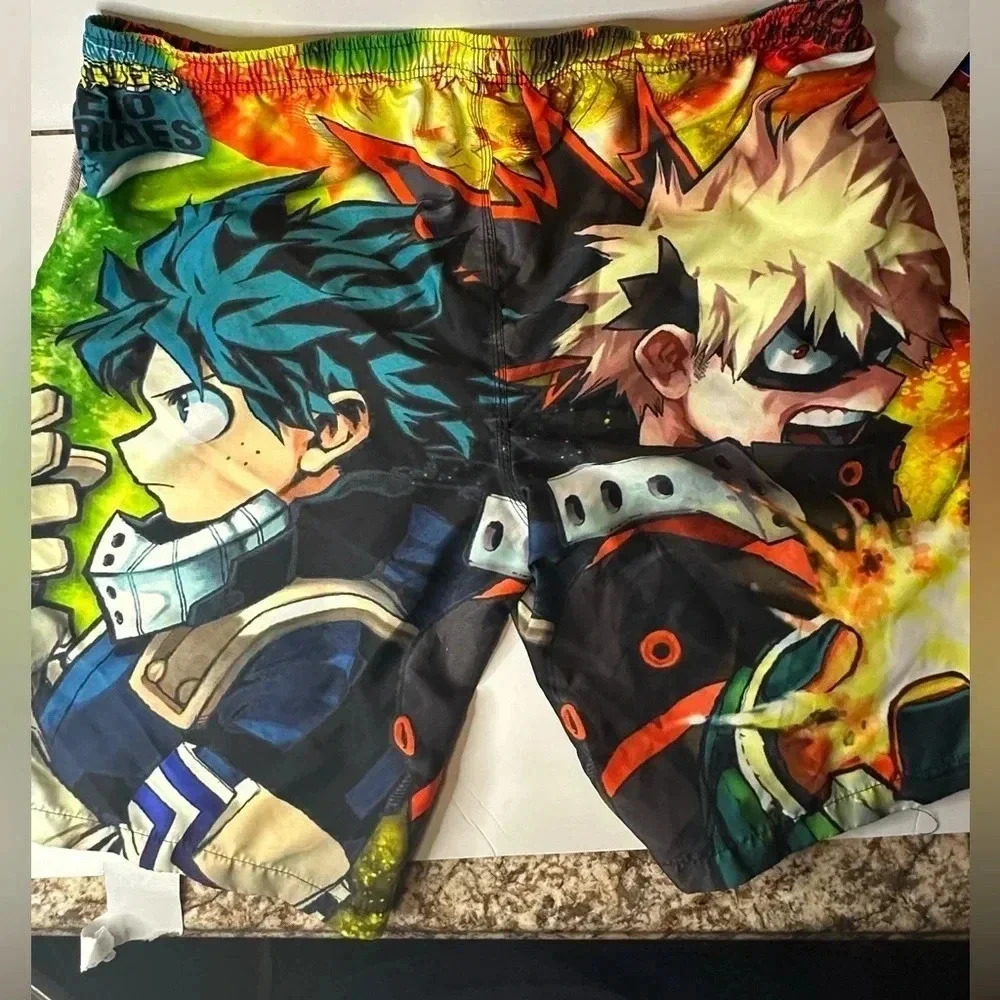 Dragon Ball Z Shorts Adult XXL Black Solid Sweat Anime Goku Graphic Mens